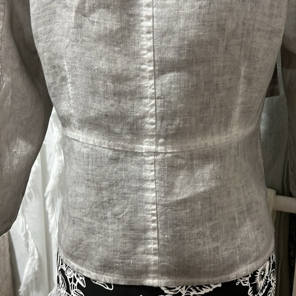MUZA Artistic Knitting linen jacket gray size small EUC - Picture 3 of 7
